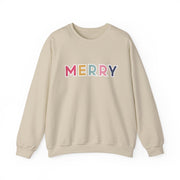 Pops of Color Merry Women's Christmas Graphic Sweatshirt