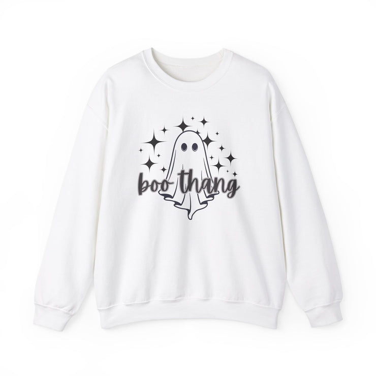 Boo Thang Ghost With Stars Halloween Graphic Sweatshirt