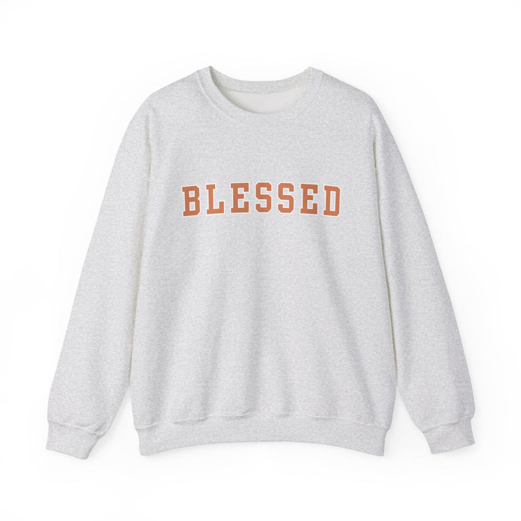 Dusty Orange Blessed Women's Graphic Sweatshirt