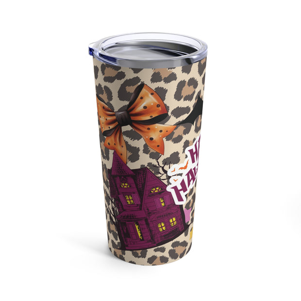 Halloween Leopard Print Insulated Tumbler,  Spooky Gift Idea, Custom 20oz Cup