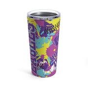 Paint Splatter Baseball Player Sports Tumbler, Personalized with Name, Number, Team Name, Custom Baseball Team Colors,