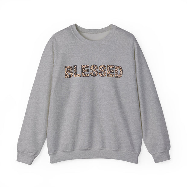 Leopard Print Blessed Women's Graphic Sweatshirt