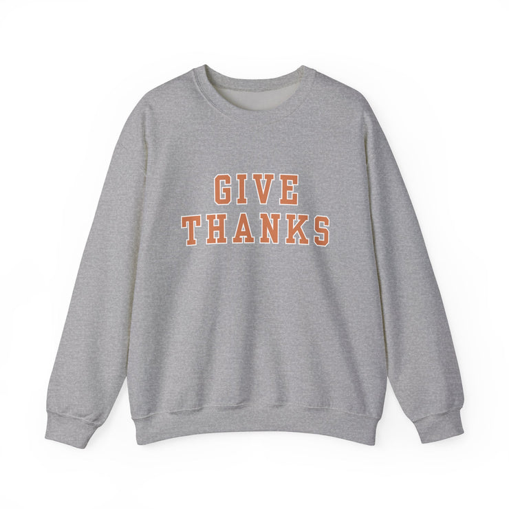 Dusty Orange Give Thanks Women's Graphic Sweatshirt