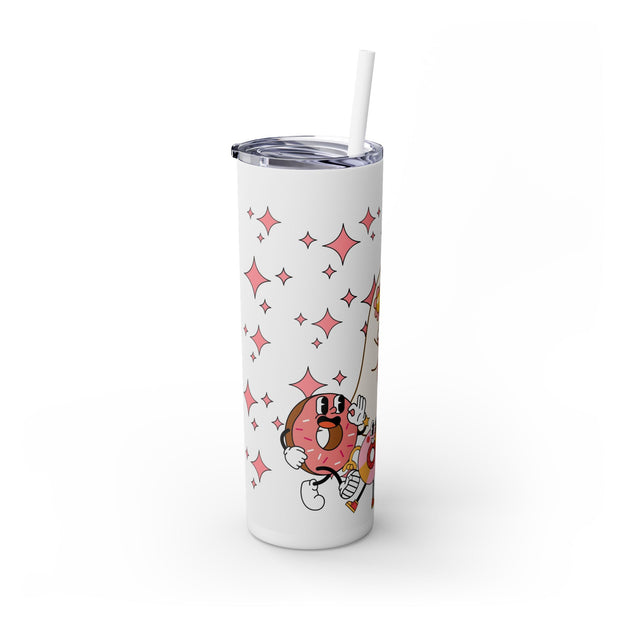 Halloween Ghost With Coffee Skinny Tumbler With Straw