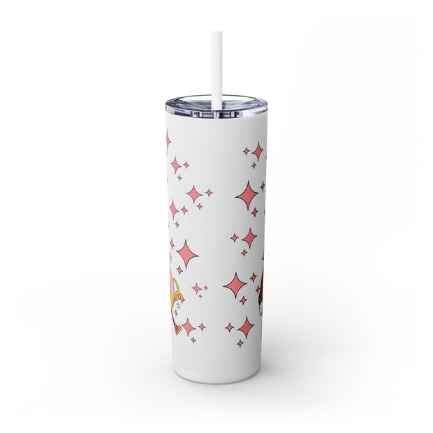 Halloween Ghost With Coffee Skinny Tumbler With Straw