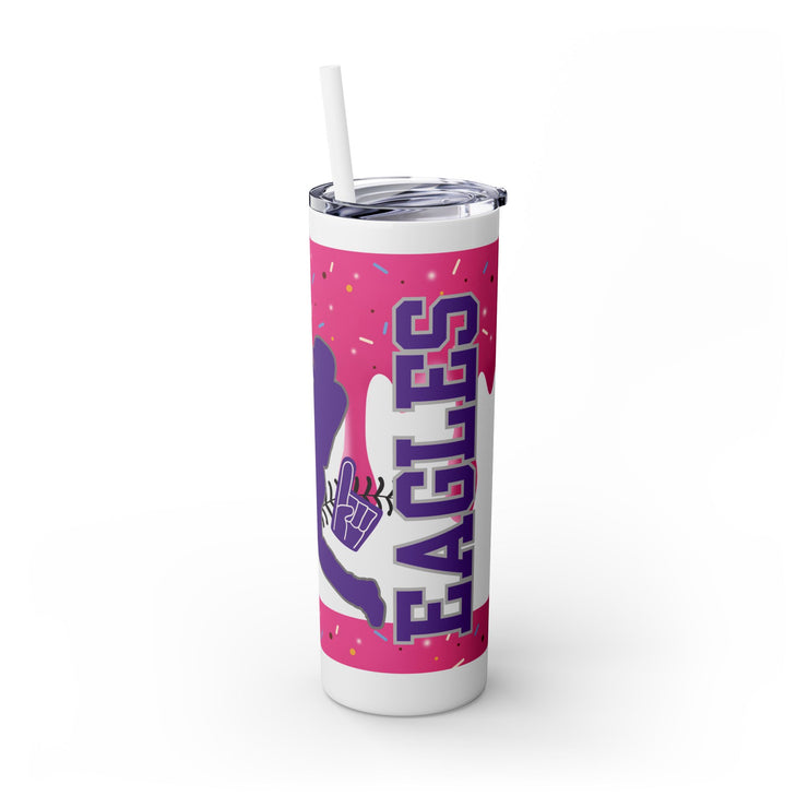 Personalized Drip Baseball Player Sports Tumbler With Straw