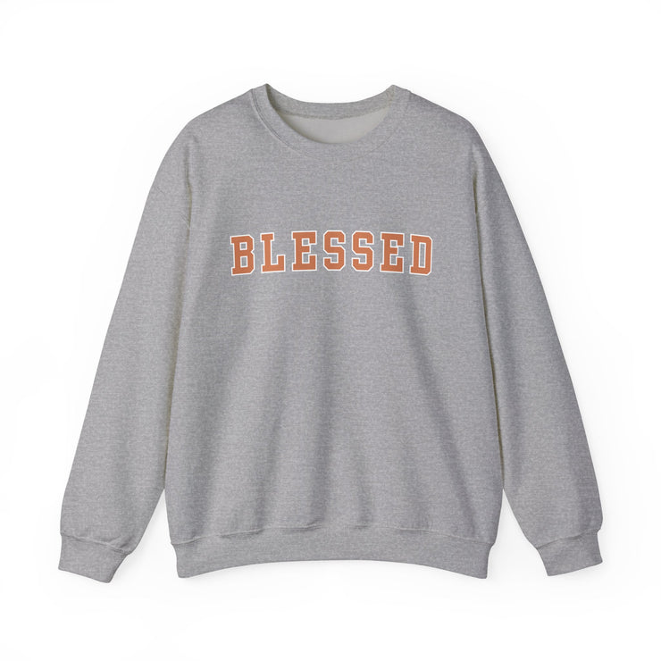 Dusty Orange Blessed Women's Graphic Sweatshirt