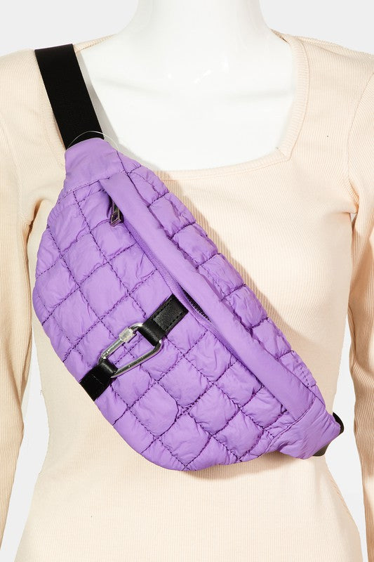 Bubble Texture Quilted Sling Bag