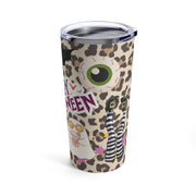 Halloween Leopard Print Insulated Tumbler,  Spooky Gift Idea, Custom 20oz Cup