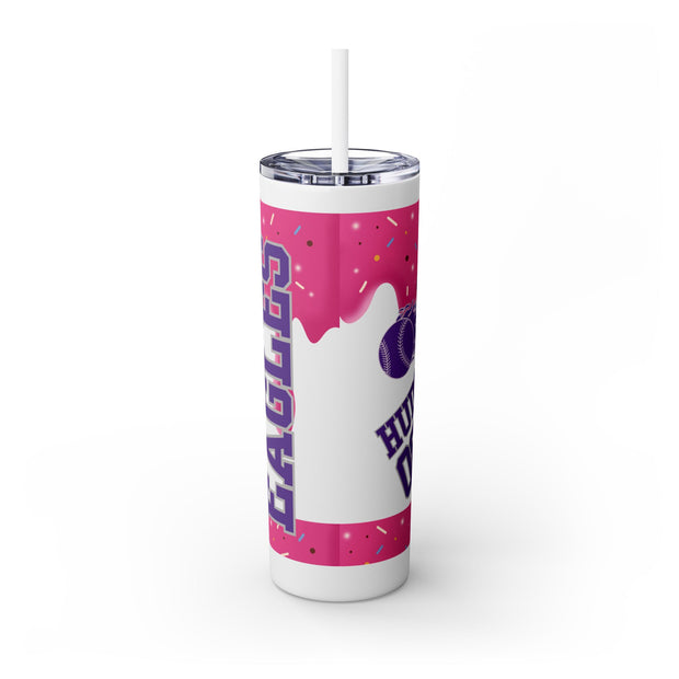 Personalized Drip Baseball Player Sports Tumbler With Straw