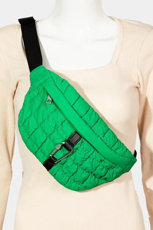 Bubble Texture Quilted Sling Bag