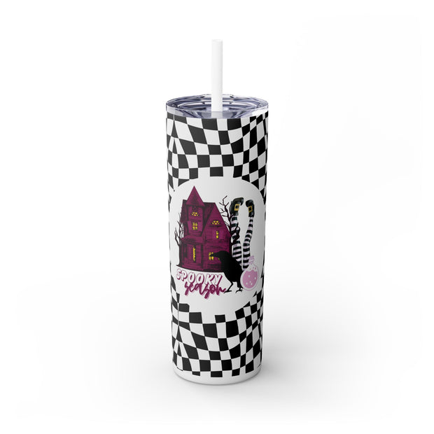 Halloween Spooky Season Skinny Tumbler With Straw