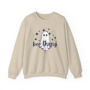 Boo Thang Ghost With Stars Halloween Graphic Sweatshirt