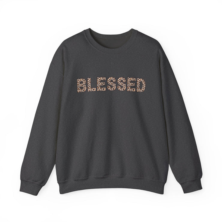 Leopard Print Blessed Women's Graphic Sweatshirt