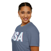 Floral USA Graphic T-Shirt