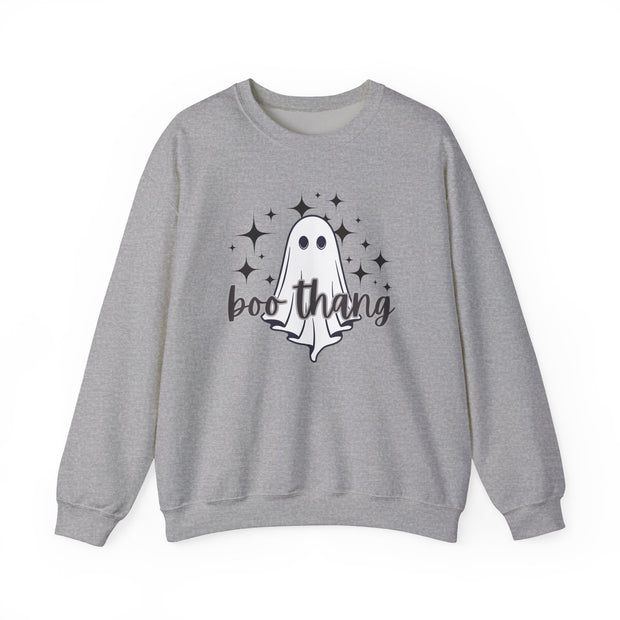 Boo Thang Ghost With Stars Halloween Graphic Sweatshirt