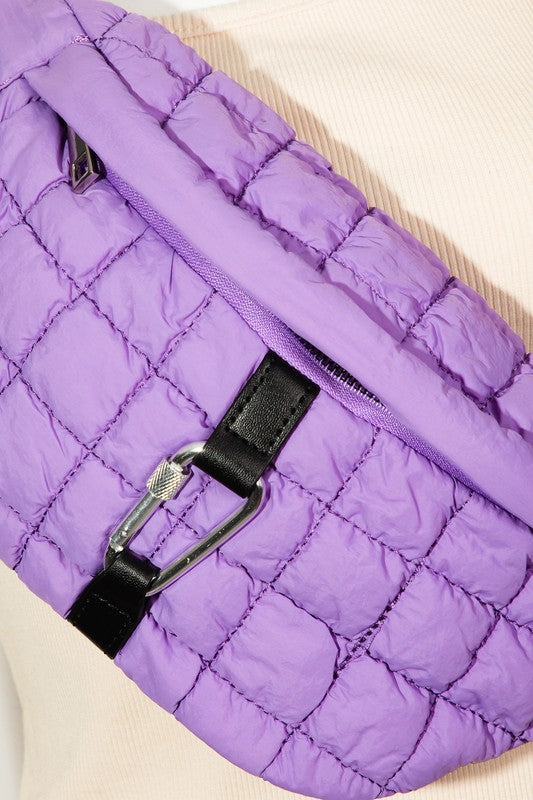 Bubble Texture Quilted Sling Bag