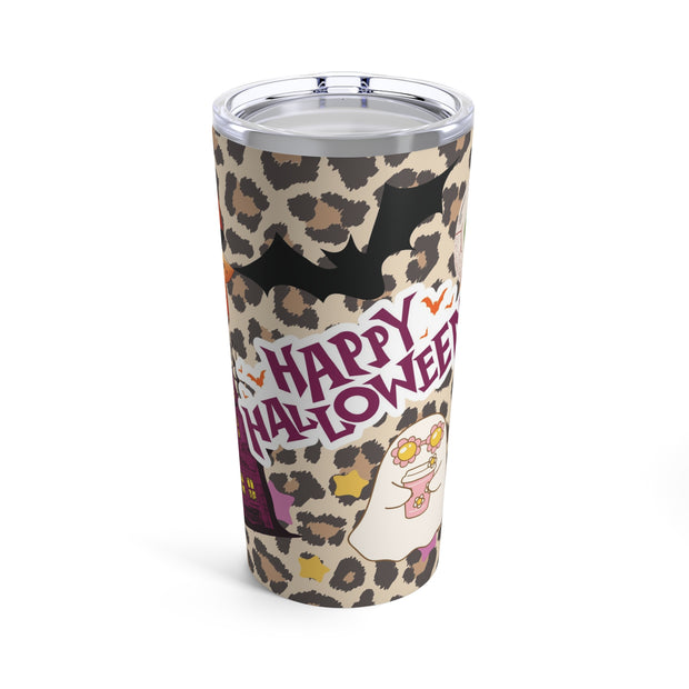 Halloween Leopard Print Insulated Tumbler,  Spooky Gift Idea, Custom 20oz Cup