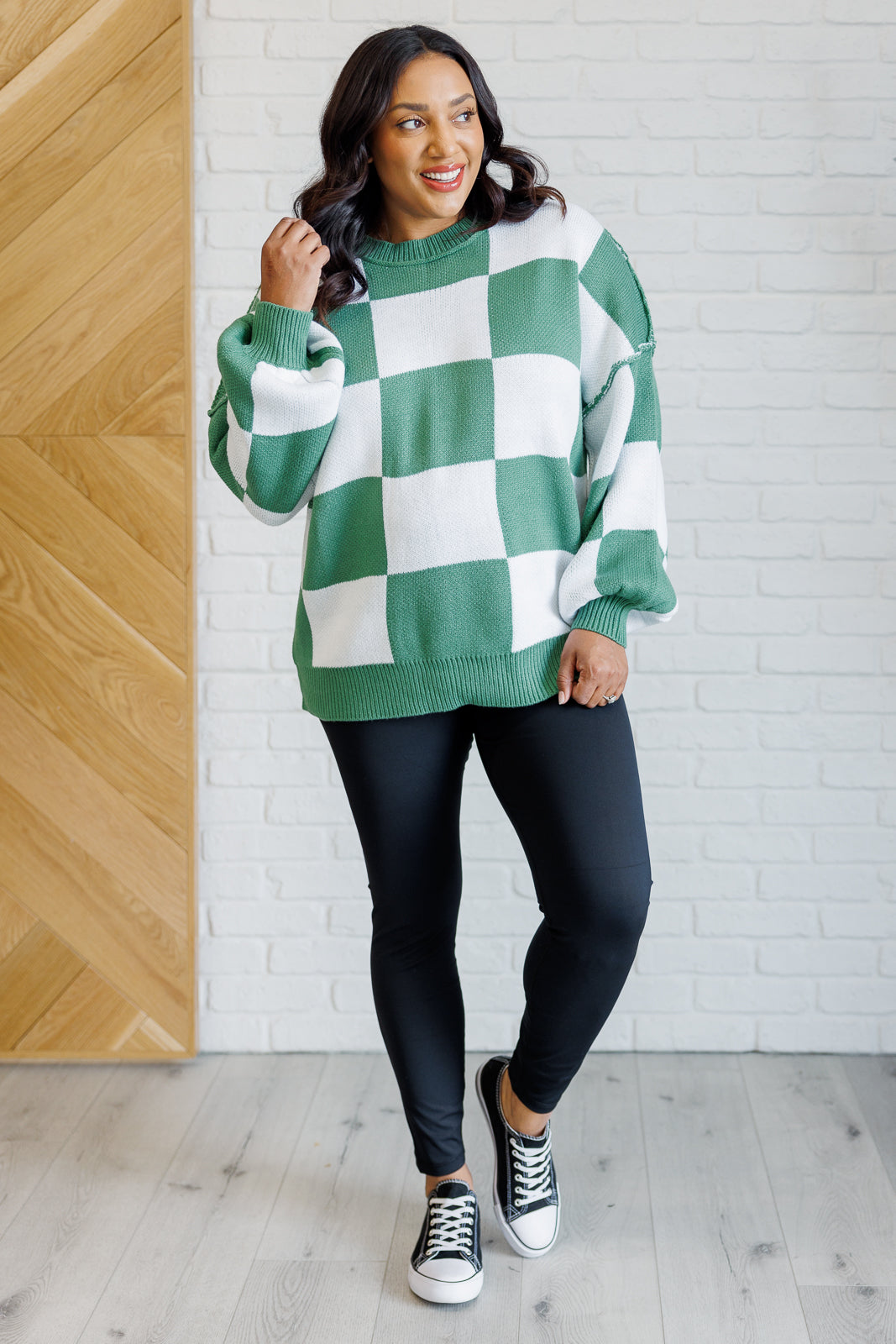 Checkered store sweater