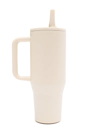 No Spill 40oz Tumbler in Off White